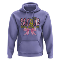Funny Senior EST 2025 Graduation Hoodie Twenty Twenty Five Pink Bow