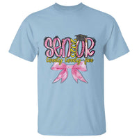Funny Senior EST 2025 Graduation T Shirt Twenty Twenty Five Pink Bow