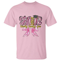Funny Senior EST 2025 Graduation T Shirt Twenty Twenty Five Pink Bow