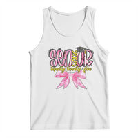 Funny Senior EST 2025 Graduation Tank Top Twenty Twenty Five Pink Bow