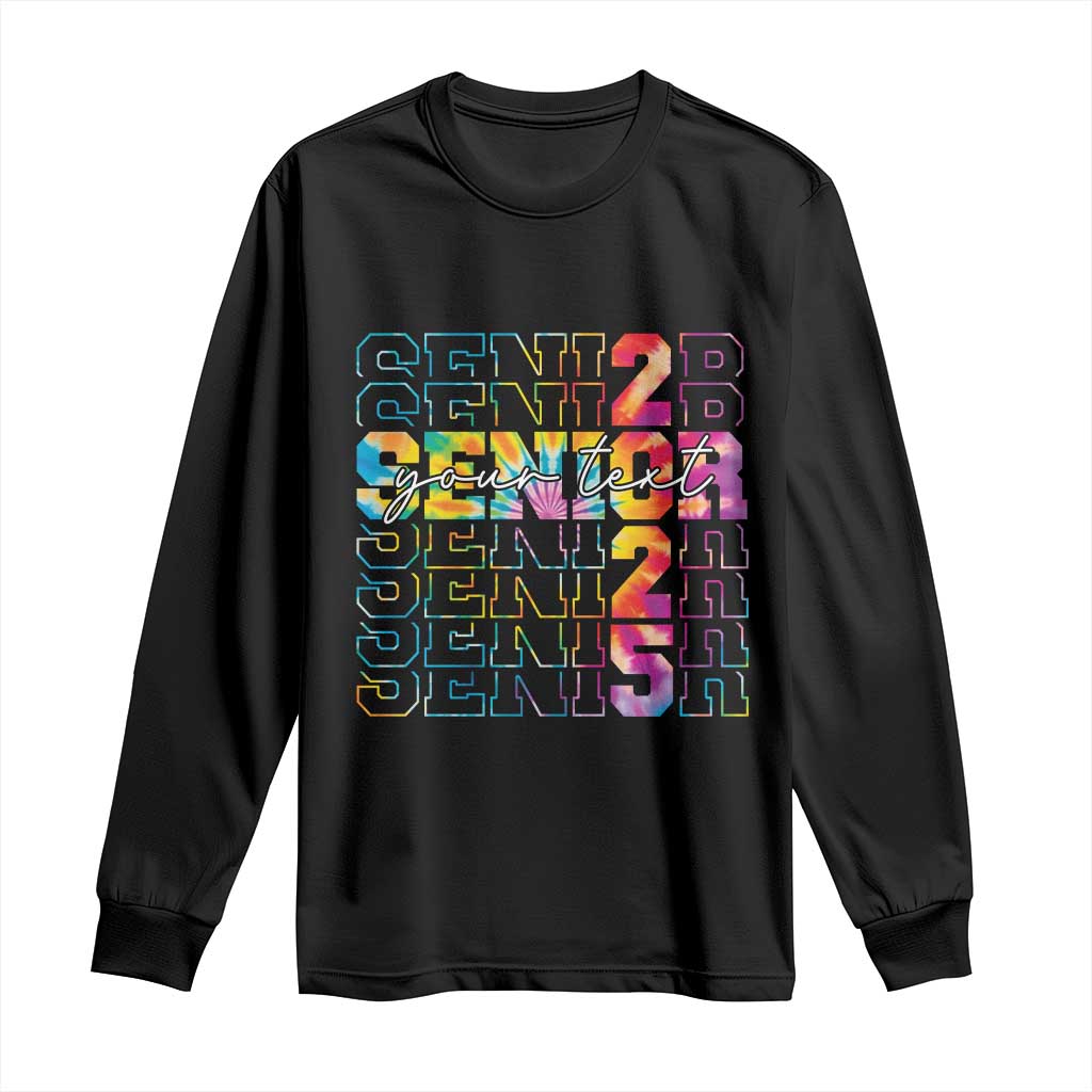 Personalized Senior 2025 Long Sleeve Shirt Custom Text Class Of 2025 Graduation