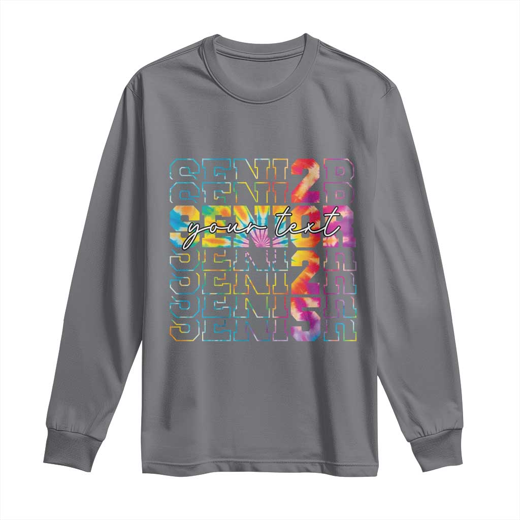 Personalized Senior 2025 Long Sleeve Shirt Custom Text Class Of 2025 Graduation