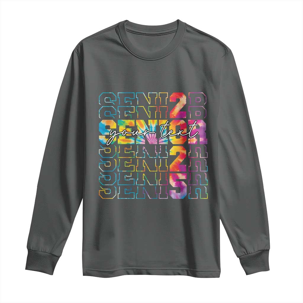 Personalized Senior 2025 Long Sleeve Shirt Custom Text Class Of 2025 Graduation