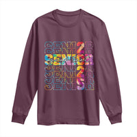 Personalized Senior 2025 Long Sleeve Shirt Custom Text Class Of 2025 Graduation