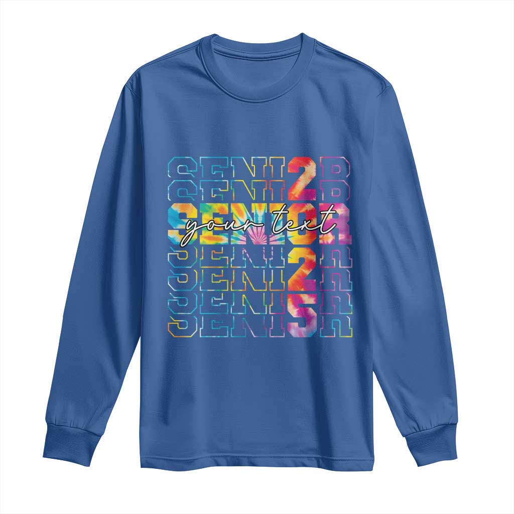 Personalized Senior 2025 Long Sleeve Shirt Custom Text Class Of 2025 Graduation
