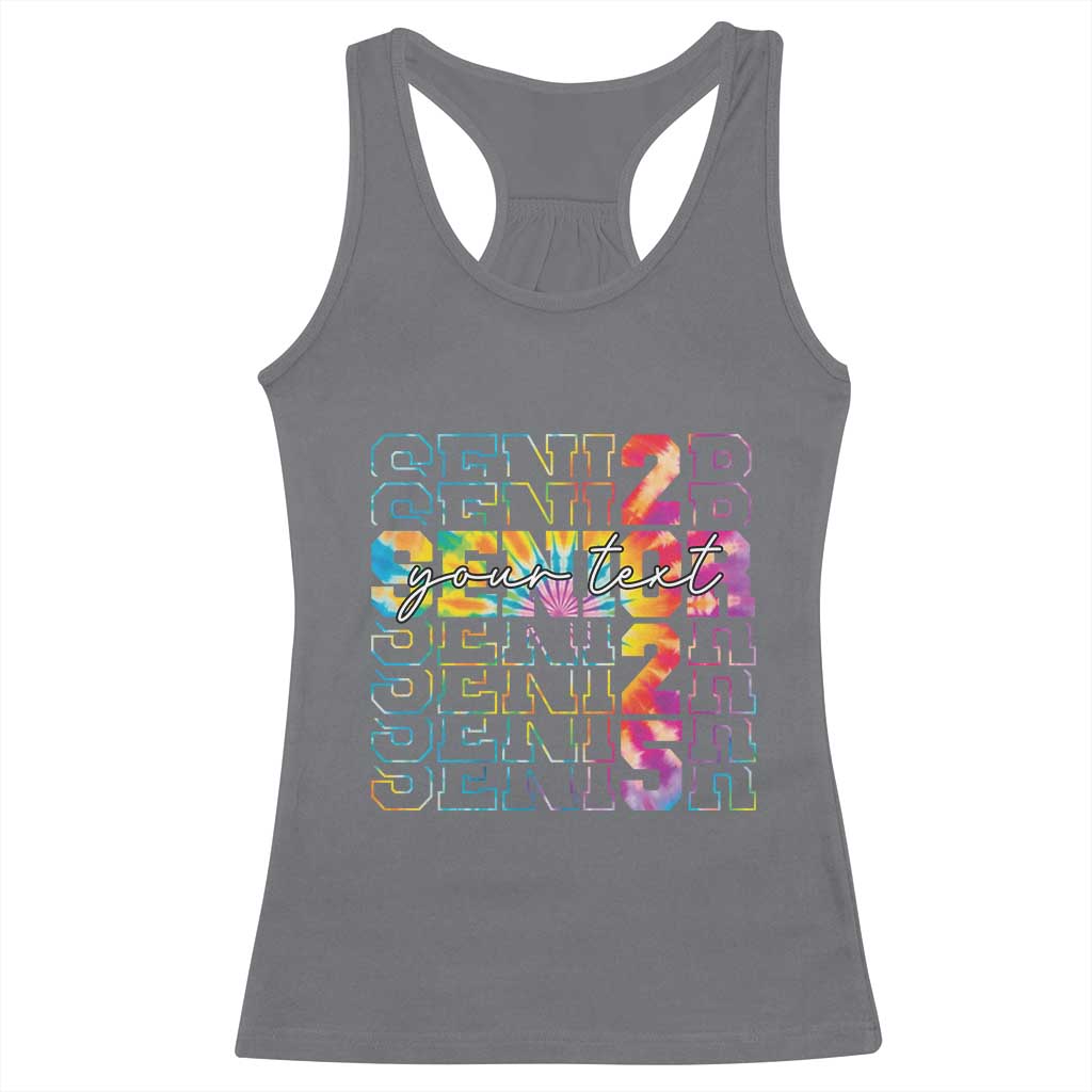 Personalized Senior 2025 Racerback Tank Top Custom Text Class Of 2025 Graduation