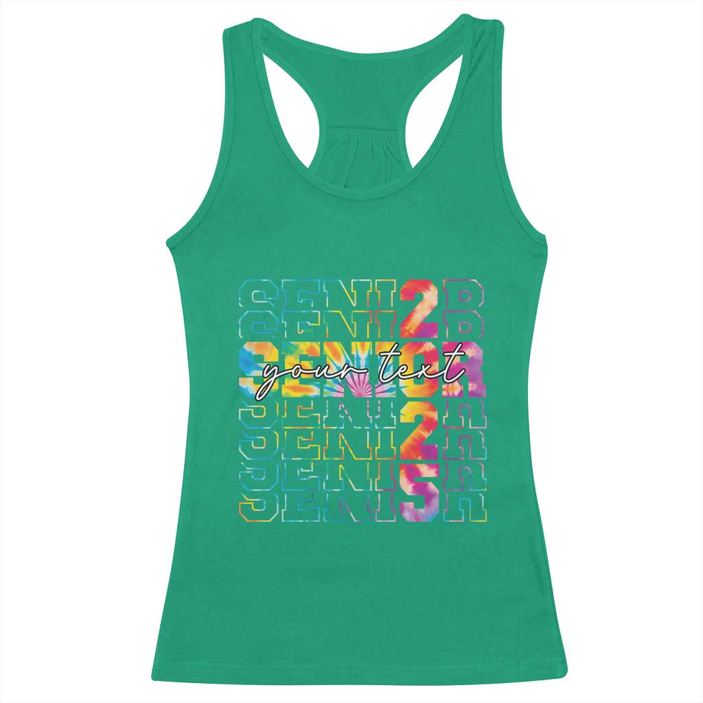 Personalized Senior 2025 Racerback Tank Top Custom Text Class Of 2025 Graduation
