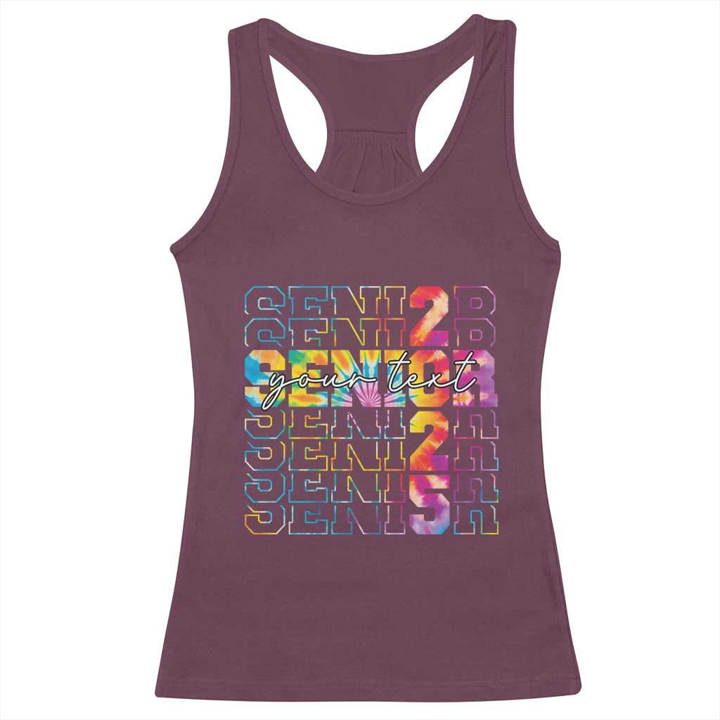 Personalized Senior 2025 Racerback Tank Top Custom Text Class Of 2025 Graduation