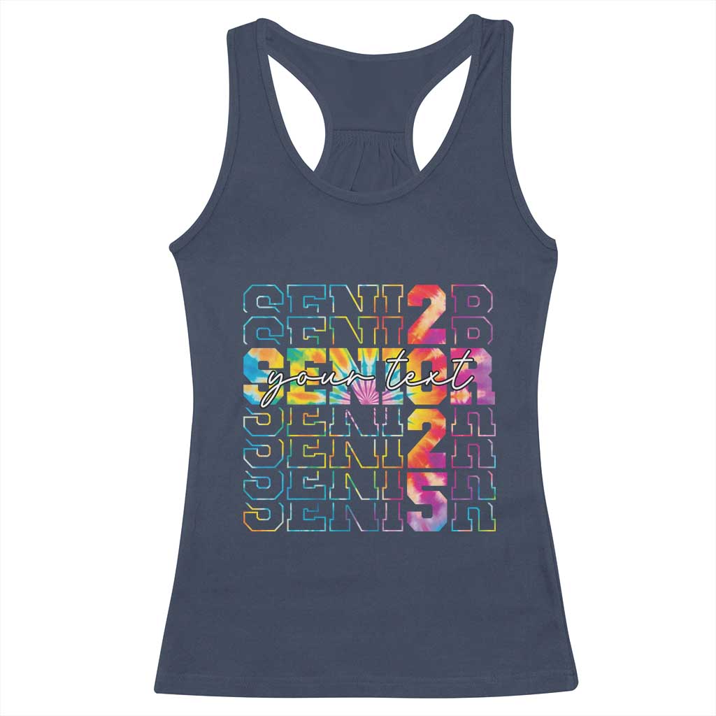 Personalized Senior 2025 Racerback Tank Top Custom Text Class Of 2025 Graduation