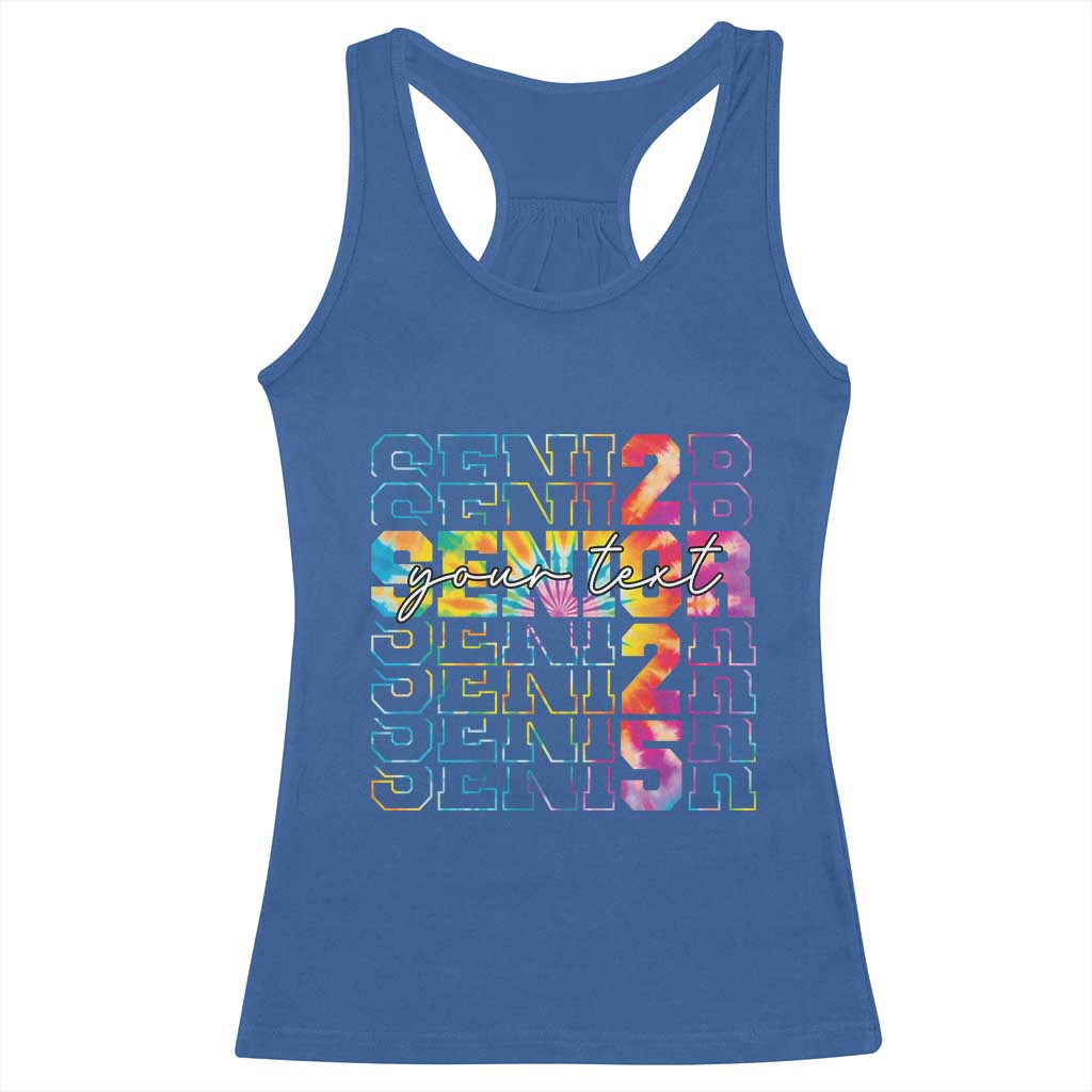 Personalized Senior 2025 Racerback Tank Top Custom Text Class Of 2025 Graduation