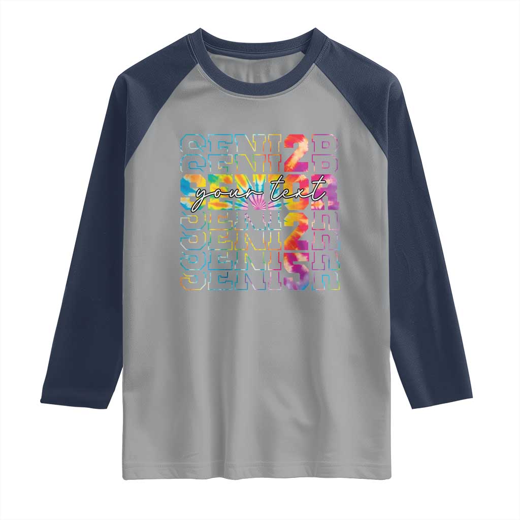 Personalized Senior 2025 Raglan Shirt Custom Text Class Of 2025 Graduation