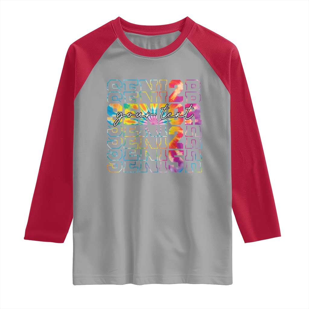 Personalized Senior 2025 Raglan Shirt Custom Text Class Of 2025 Graduation