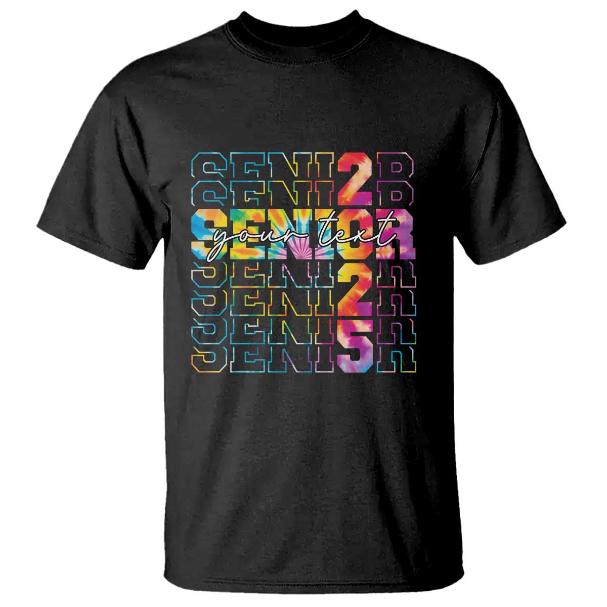 Personalized Senior 2025 T Shirt Custom Text Class Of 2025 Graduation