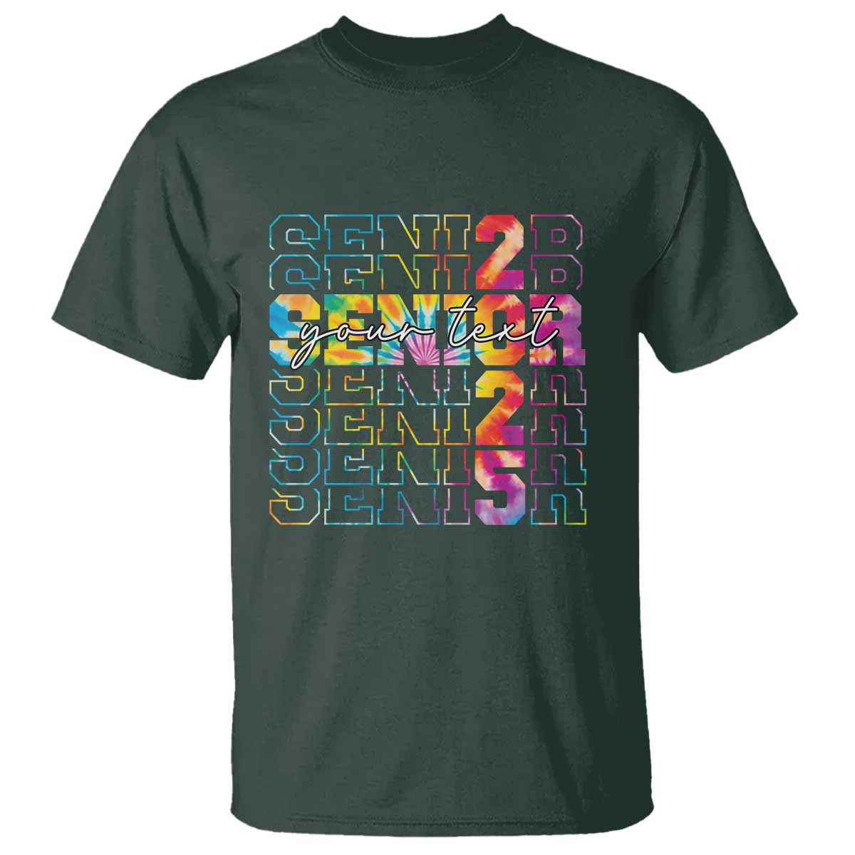 Personalized Senior 2025 T Shirt Custom Text Class Of 2025 Graduation