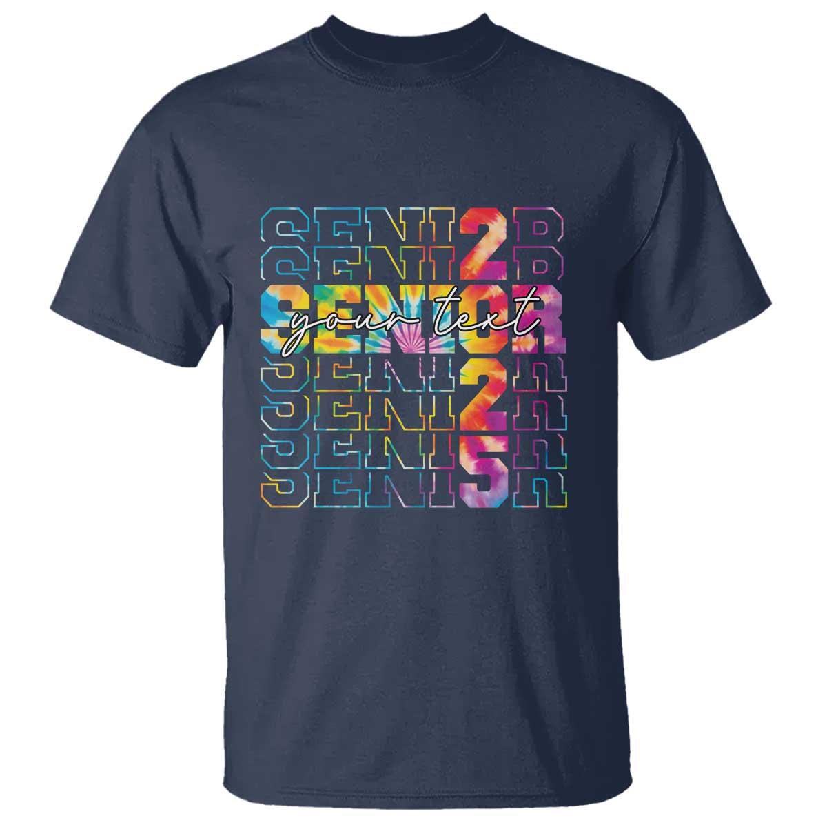 Personalized Senior 2025 T Shirt Custom Text Class Of 2025 Graduation