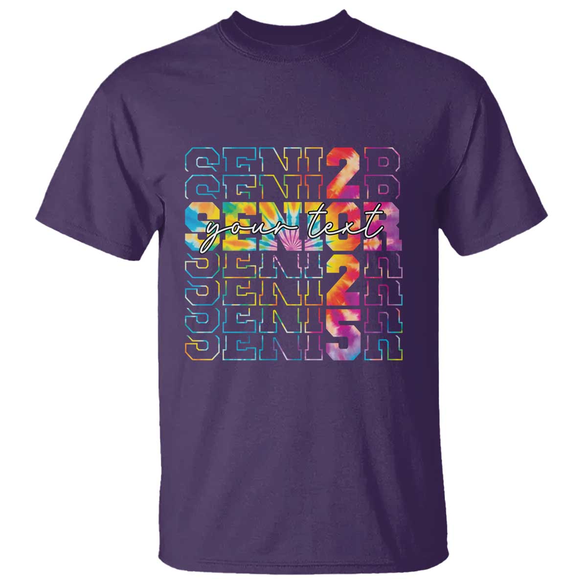 Personalized Senior 2025 T Shirt Custom Text Class Of 2025 Graduation