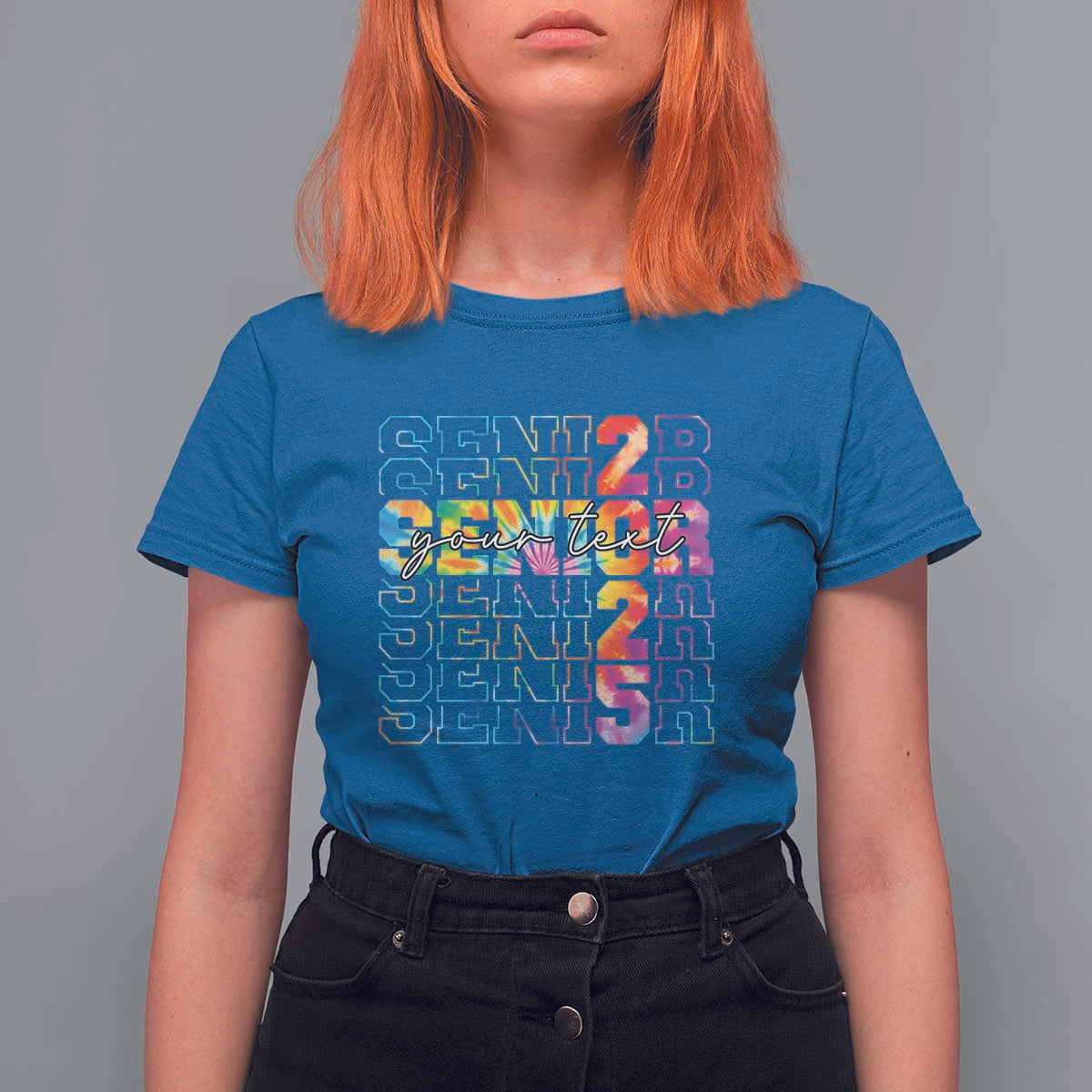 Personalized Senior 2025 T Shirt For Women Custom Text Class Of 2025 Graduation
