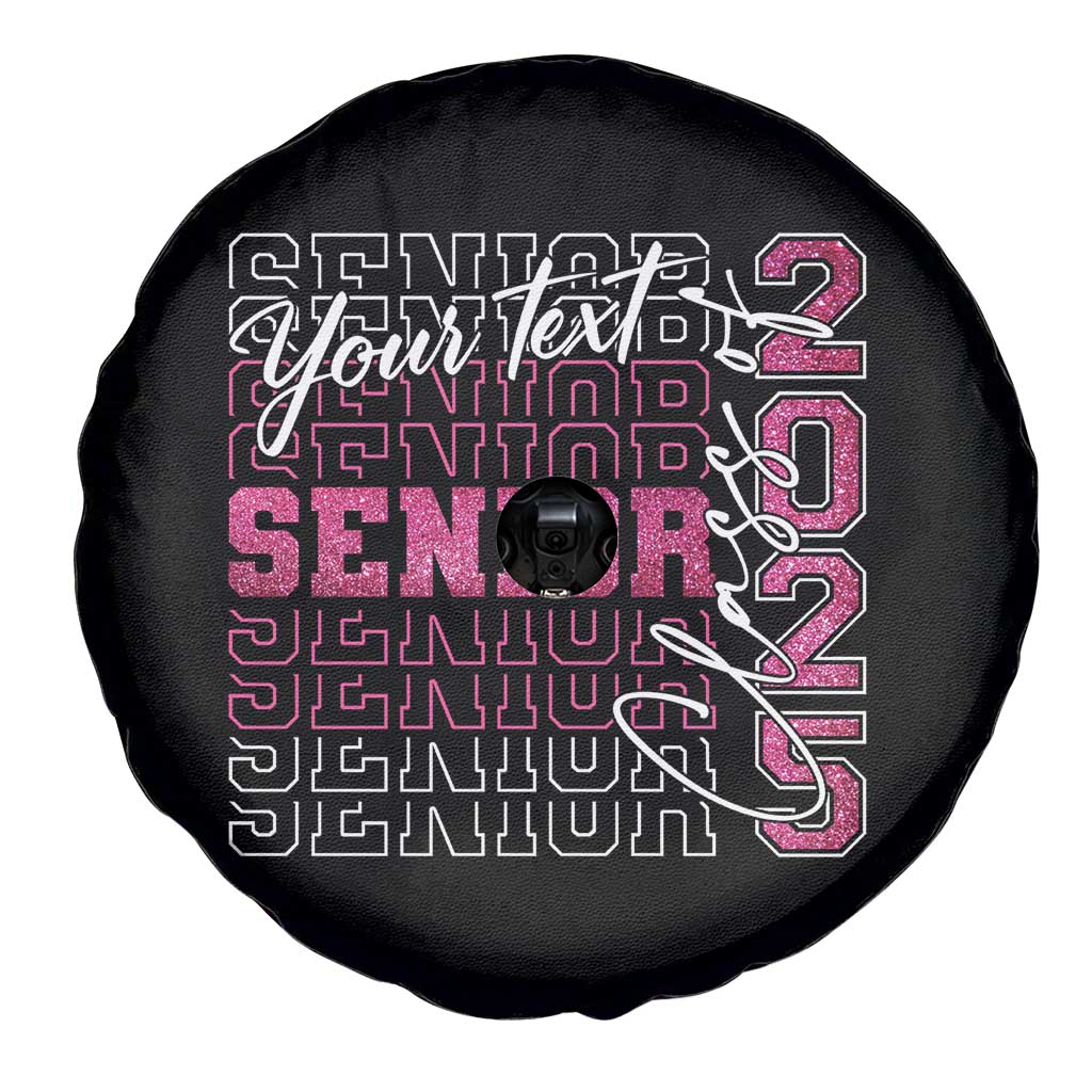 Personalized Senior 2025 Spare Tire Cover Custom Text Class Of 2025 Graduation Glitter Print