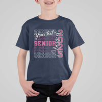 Personalized Senior 2025 T Shirt For Kid Custom Text Class Of 2025 Graduation Glitter Print