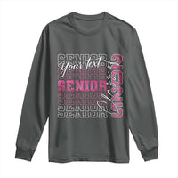 Personalized Senior 2025 Long Sleeve Shirt Custom Text Class Of 2025 Graduation Glitter Print