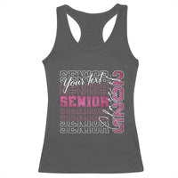 Personalized Senior 2025 Racerback Tank Top Custom Text Class Of 2025 Graduation Glitter Print