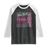 Personalized Senior 2025 Raglan Shirt Custom Text Class Of 2025 Graduation Glitter Print