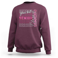 Personalized Senior 2025 Sweatshirt Custom Text Class Of 2025 Graduation Glitter Print