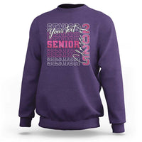 Personalized Senior 2025 Sweatshirt Custom Text Class Of 2025 Graduation Glitter Print