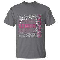 Personalized Senior 2025 T Shirt Custom Text Class Of 2025 Graduation Glitter Print