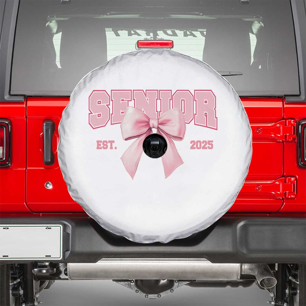 Funny Senior EST 2025 Graduation Coquette Spare Tire Cover