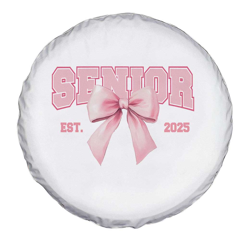 Funny Senior EST 2025 Graduation Coquette Spare Tire Cover