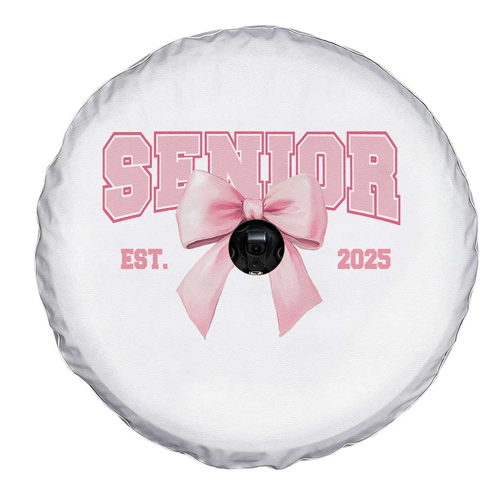Funny Senior EST 2025 Graduation Coquette Spare Tire Cover