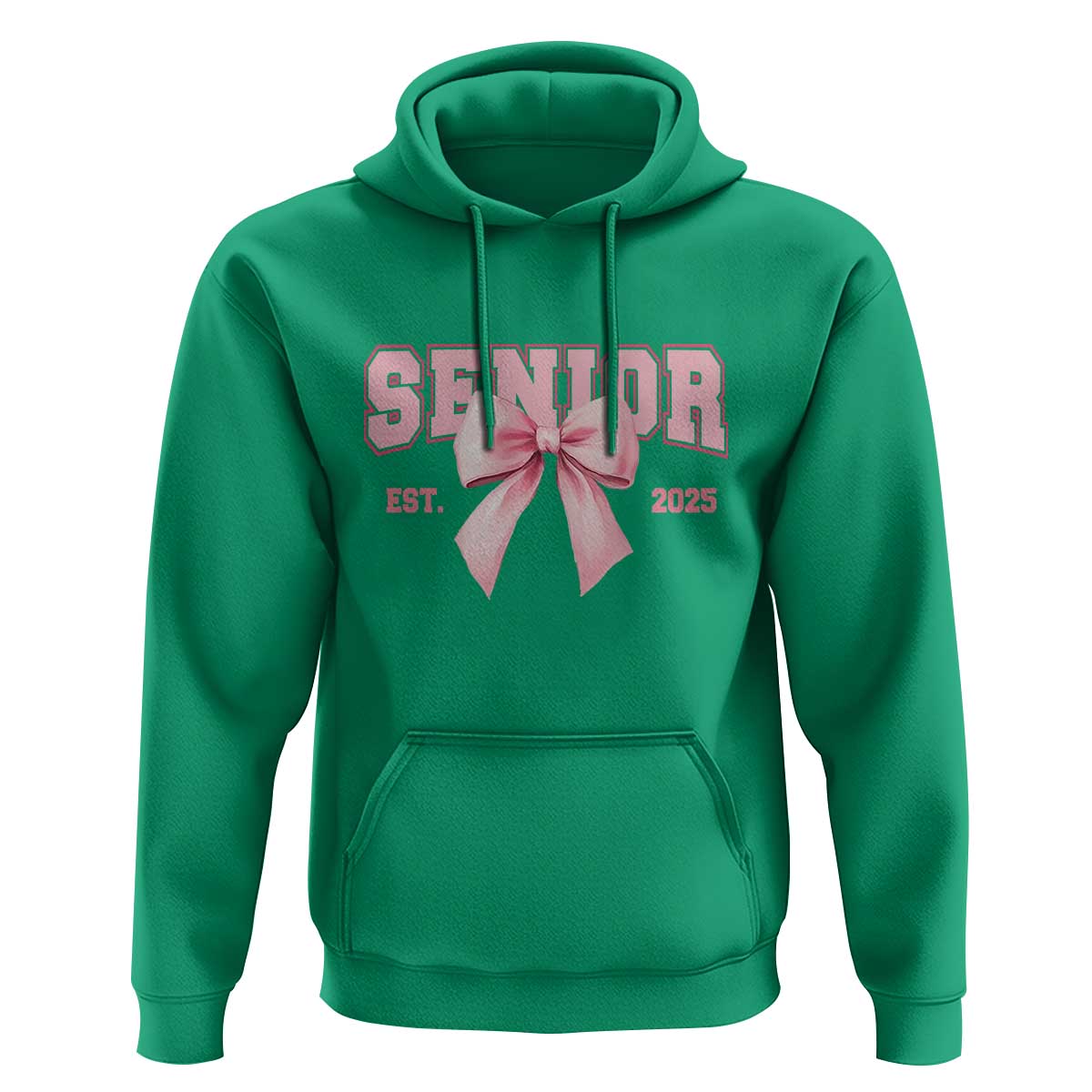 Funny Senior EST 2025 Graduation Coquette Hoodie