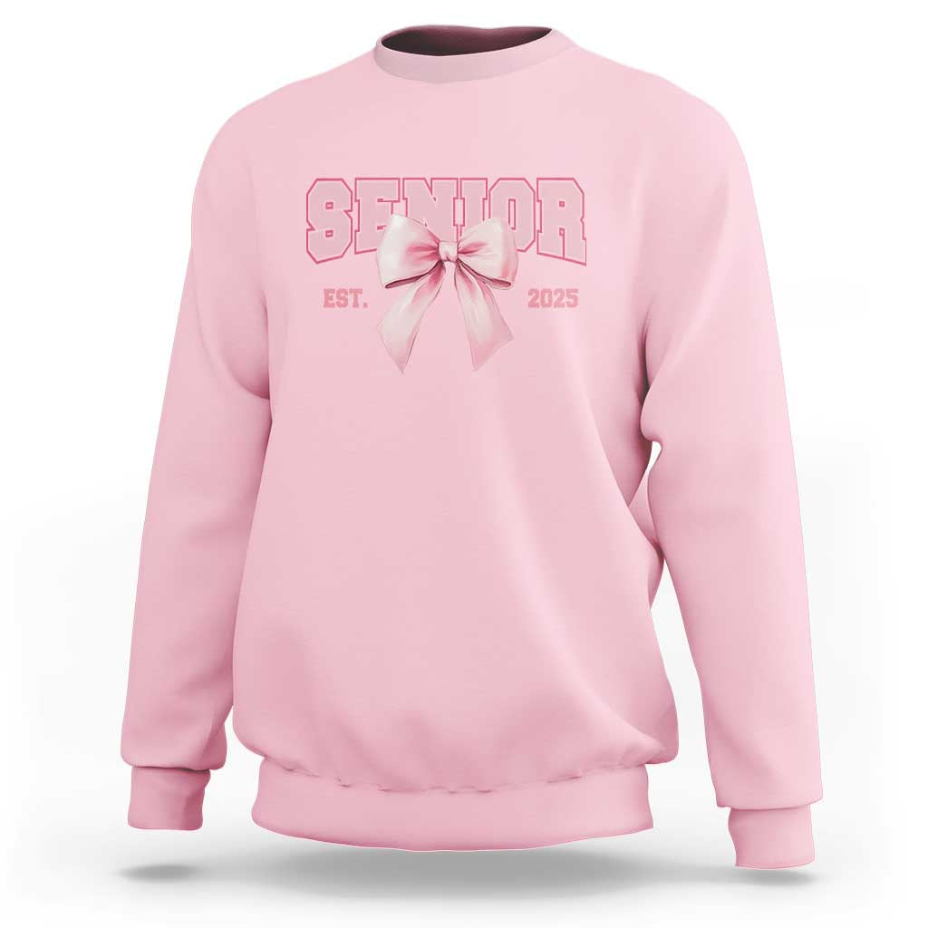 Funny Senior EST 2025 Graduation Coquette Sweatshirt