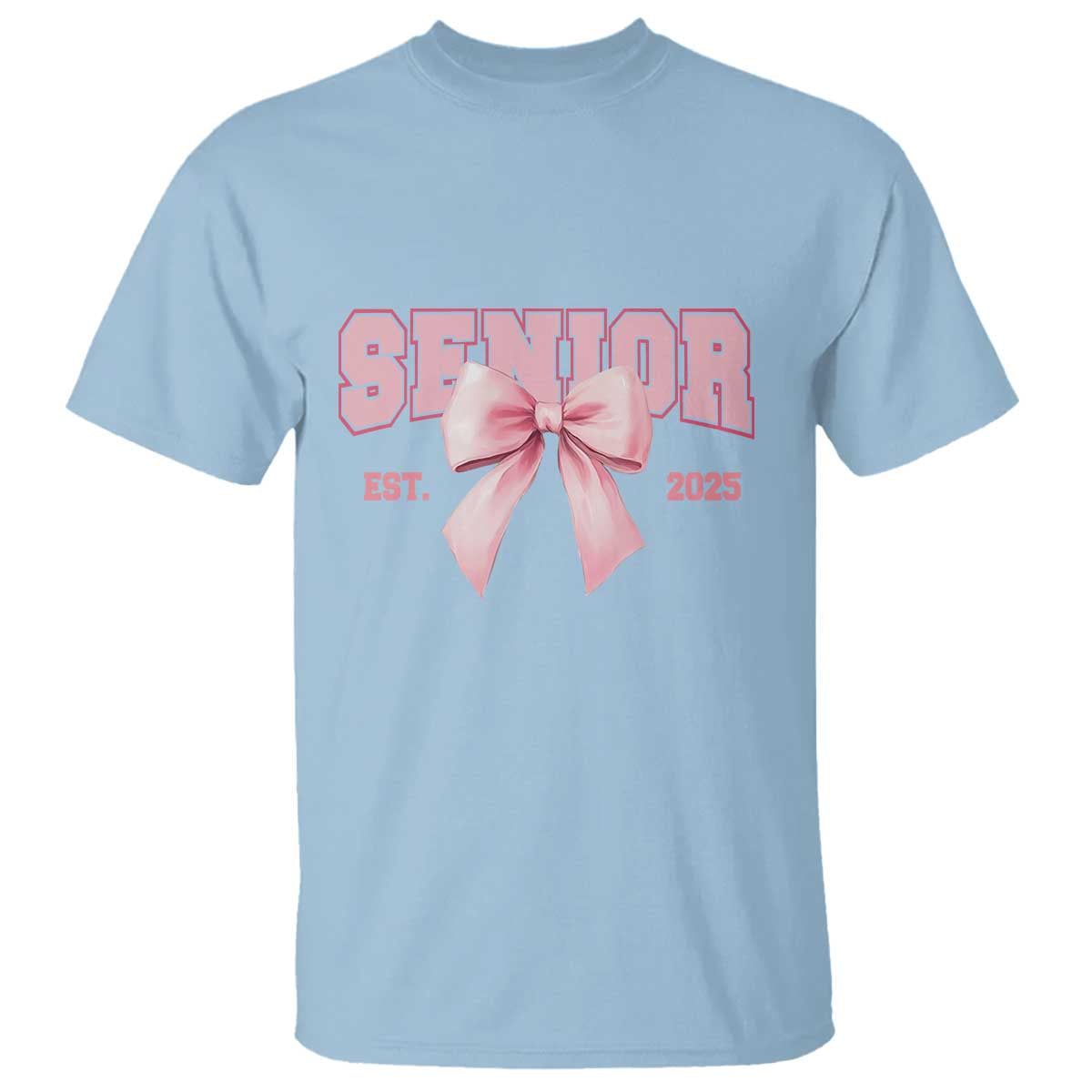 Funny Senior EST 2025 Graduation Coquette T Shirt
