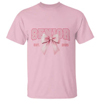 Funny Senior EST 2025 Graduation Coquette T Shirt