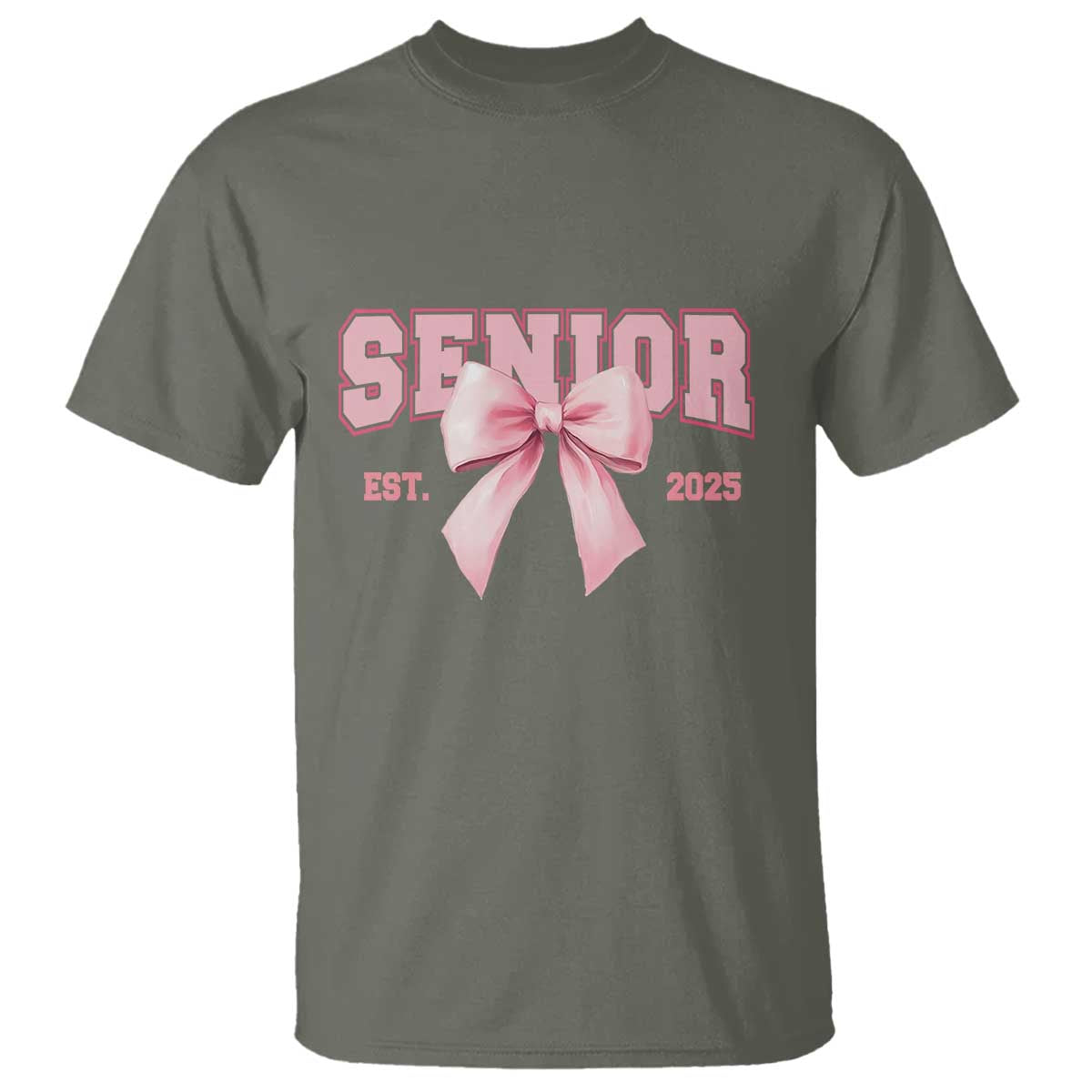 Funny Senior EST 2025 Graduation Coquette T Shirt
