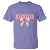 Funny Senior EST 2025 Graduation Coquette T Shirt