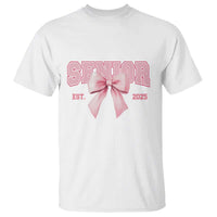 Funny Senior EST 2025 Graduation Coquette T Shirt