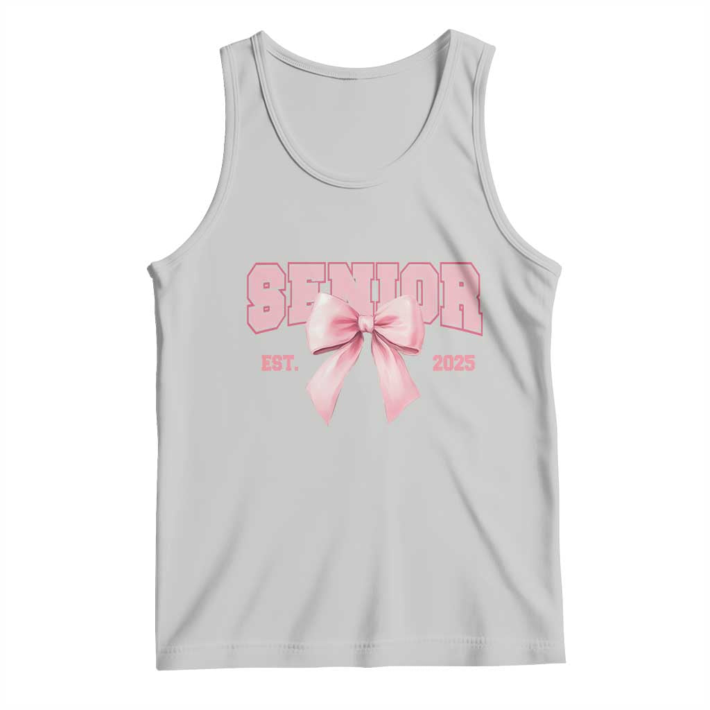 Funny Senior EST 2025 Graduation Coquette Tank Top
