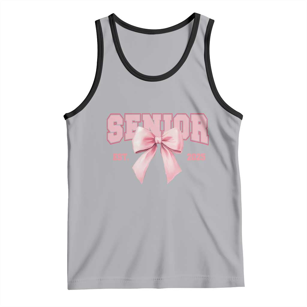 Funny Senior EST 2025 Graduation Coquette Tank Top