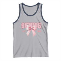 Funny Senior EST 2025 Graduation Coquette Tank Top