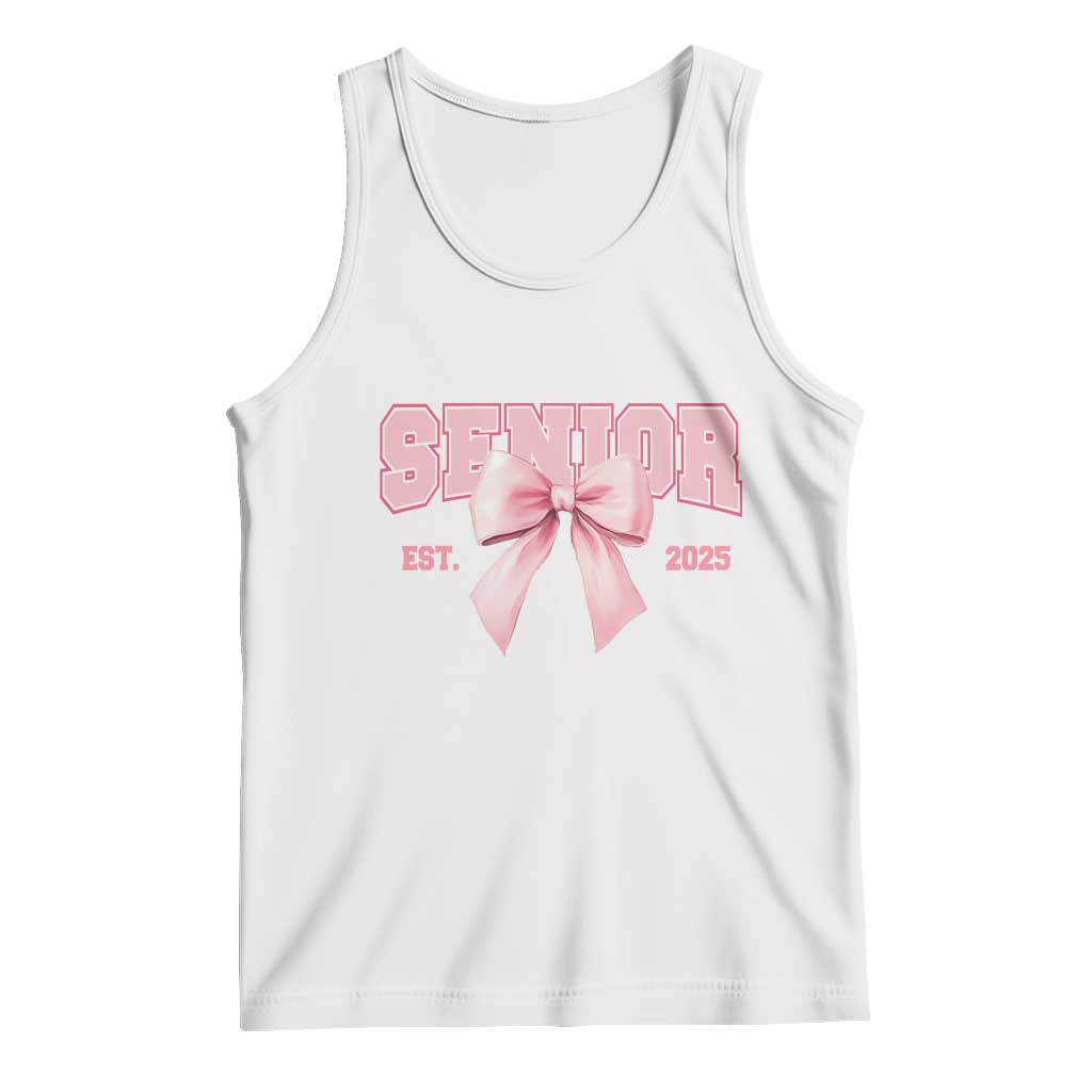 Funny Senior EST 2025 Graduation Coquette Tank Top