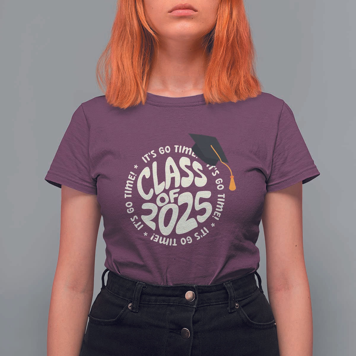 Class Of 2025 It's Go Time T Shirt For Women Graduation Seniors 2025