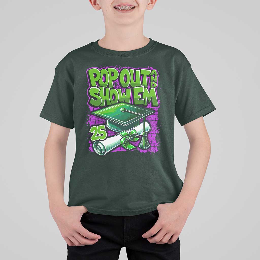 Funny Pop Out And Show Em 2025 T Shirt For Kid Senior 2025 Graduation