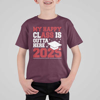 Funny My Happy Class Is Outta Here 2025 T Shirt For Kid Senior Graduation