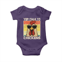 Funny Yep I Talk To Chickens Baby Onesie Chicken Buffs Farmyard Animal Lover