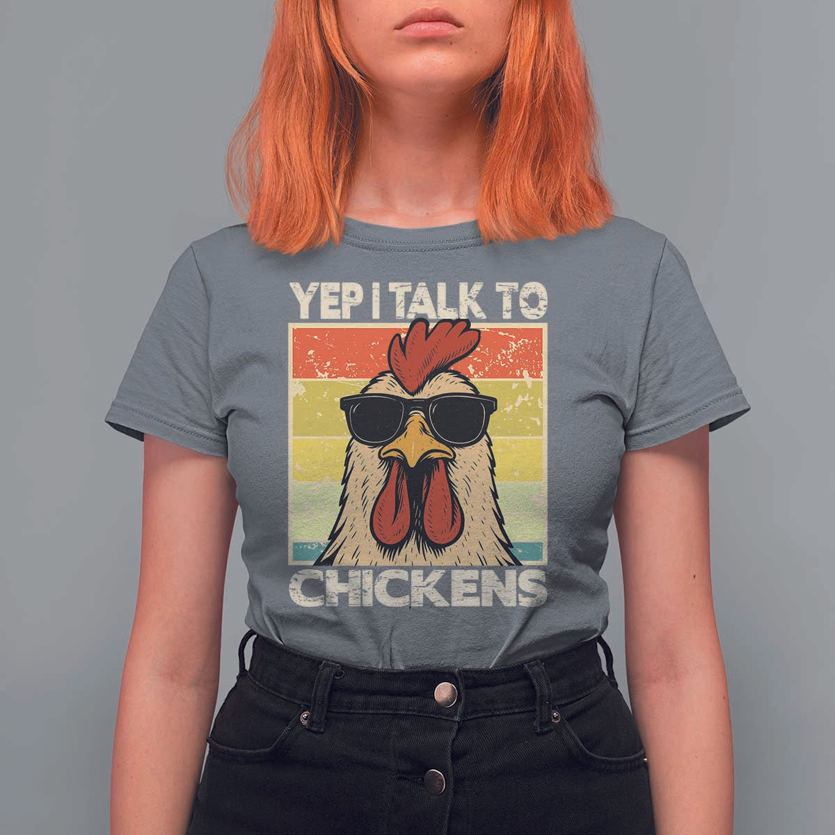Funny Yep I Talk To Chickens T Shirt For Women Chicken Buffs Farmyard Animal Lover