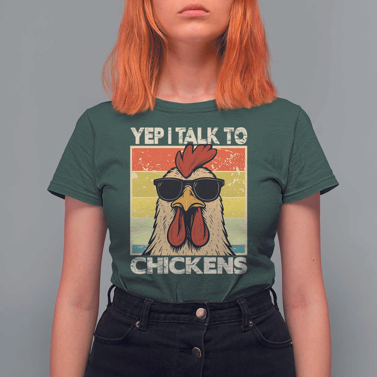 Funny Yep I Talk To Chickens T Shirt For Women Chicken Buffs Farmyard Animal Lover