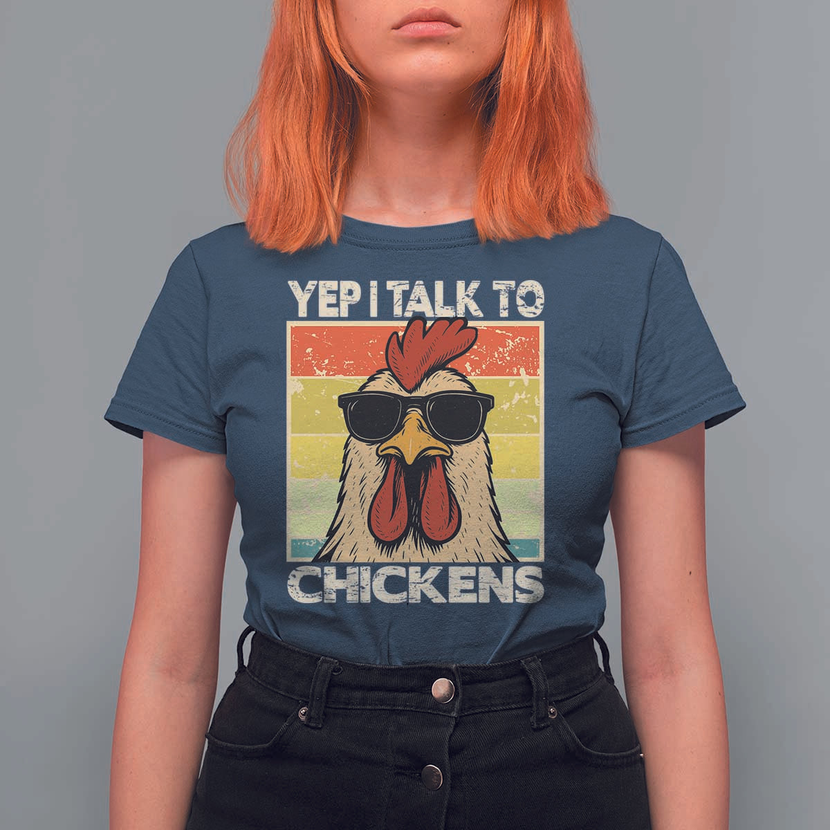 Funny Yep I Talk To Chickens T Shirt For Women Chicken Buffs Farmyard Animal Lover